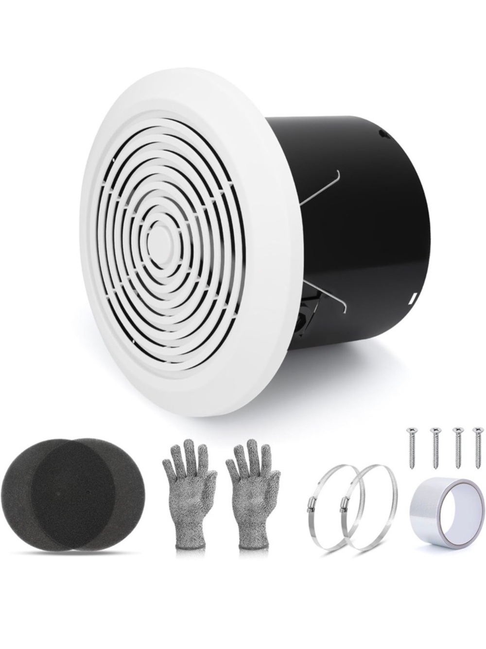 New  7 Inch Bathroom Exhaust Fan, 50 CFM Quiet Bathroom Vent Fan